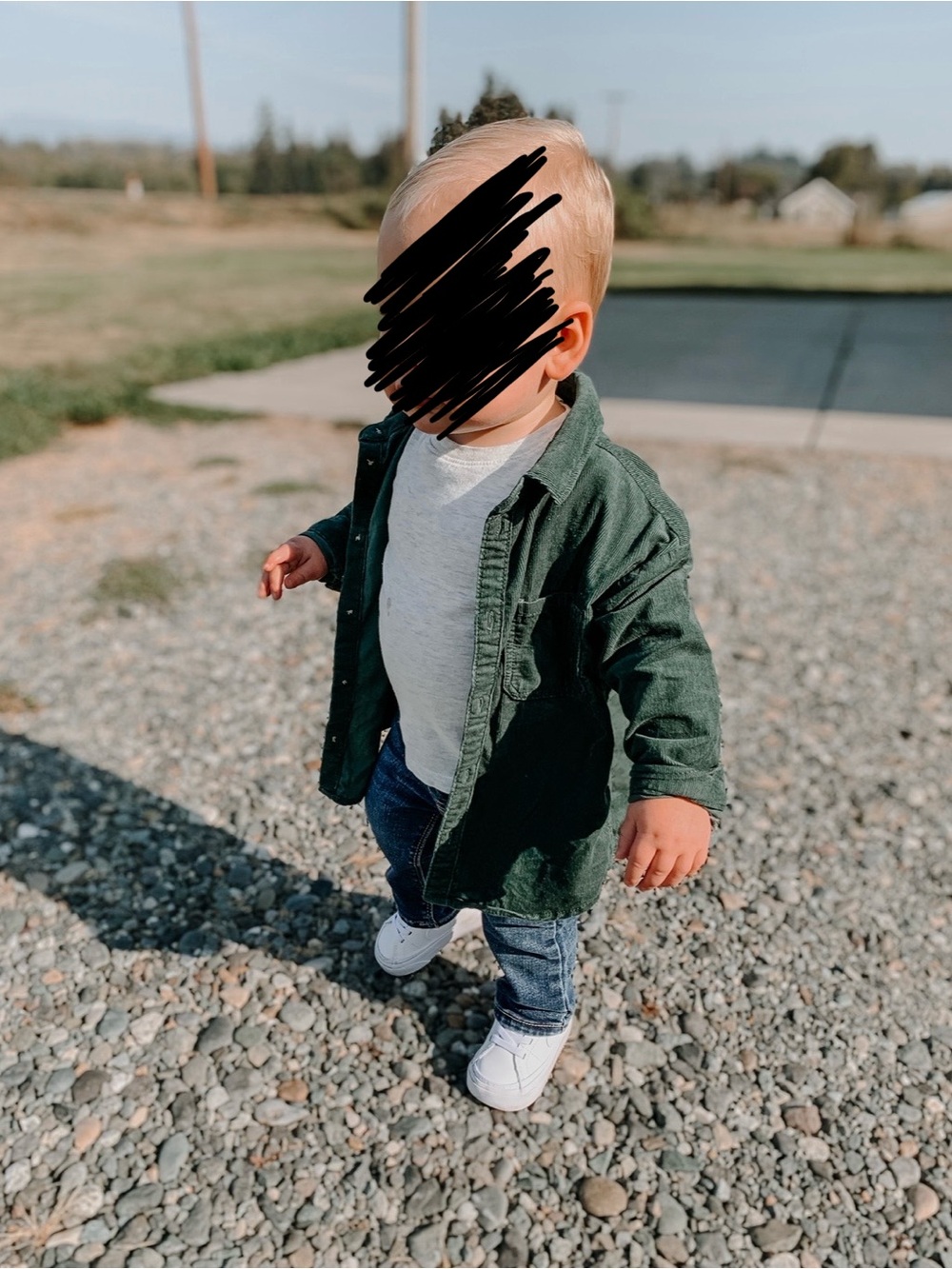 H&M Corduroy Green Shirt